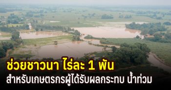 ช่วยเหลือเกษตรกรผู้ได้รับผลกระทบจากน้ำท่วม